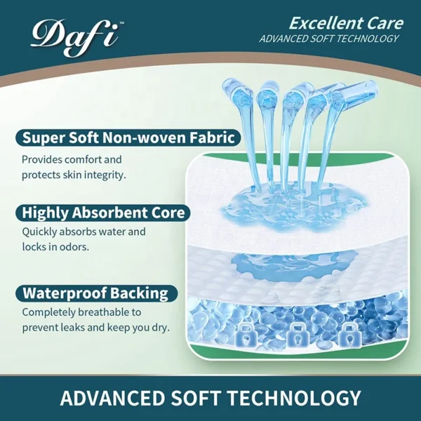 [Dafi®] diapers that pull upwards for seniors (womens and men) against incontinence - pack of24pcs