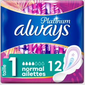 Always Platinum Serviettes hygiéniques Normal plus - Lot de 2 paquets.