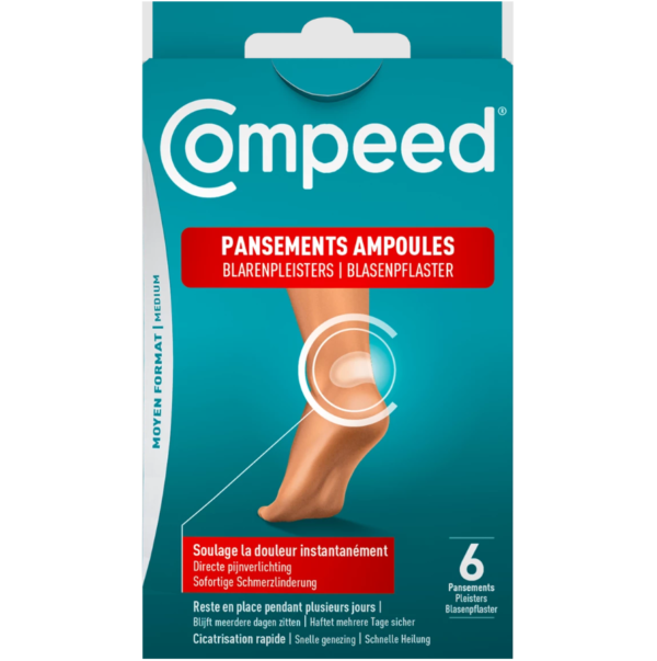 pansements anti-ampoules Compeed soulage immédiatement la douleur Boite de 6 pansements