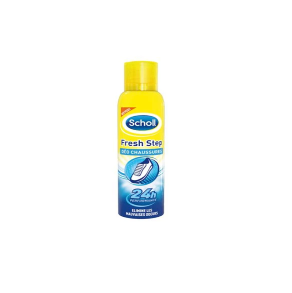 Scholl Fresh Step Spray Chaussures Performance 24h Formule Dual-Active Flacon 150ml