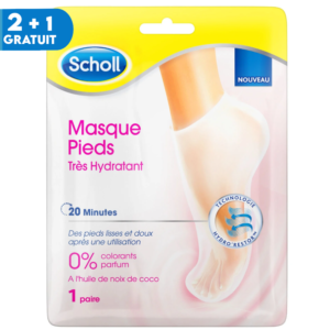 Masque de pieds très hydratant Scholl à l'huile de coco